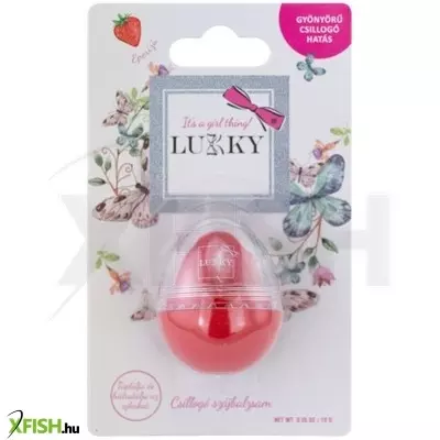 Lukky: Eper ízű, csillogó ajakbalzsam - piros