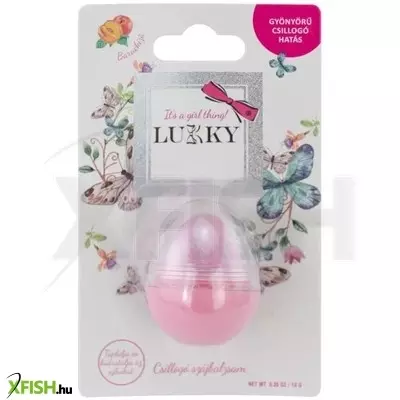 Lukky: Őszibarack illatú, csillogó ajakbalzsam - rózsaszín