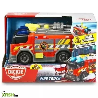 Dickie: Tűzoltóautó fénnyel és hanggal - 15 cm