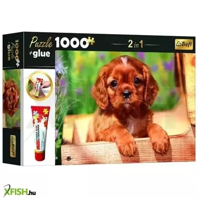 Trefl: Kölyök kutya puzzle - 1000 darabos + ragasztó