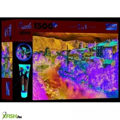 Trefl: Város látkép puzzle - 1500 darabos + ragasztó
