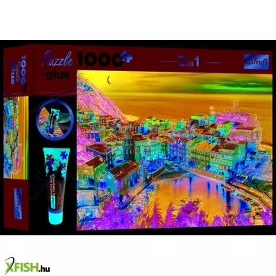 Trefl: Tengeri kilátás puzzle - 1000 darabos + ragasztó