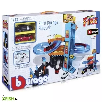 Bburago garázs 2 db kisautóval készlet 143