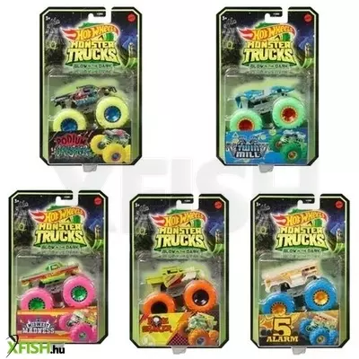Hot Wheels Monster Trucks: sötétben világító autó - többféle