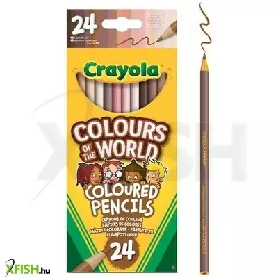 Crayola: Sokszínű Világ, bőrszín árnyalatú színes ceruza készlet - 24 db-os