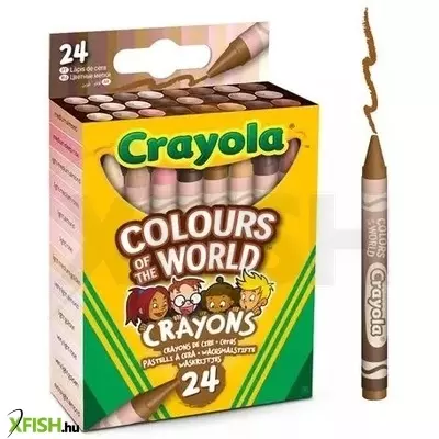 Crayola: Sokszínű Világ, bőrszín árnyalatok zsírkréta készlet - 24 db-os