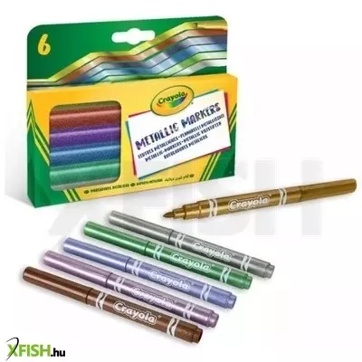 Crayola: Metálfényű filctoll készlet - 6 db-os