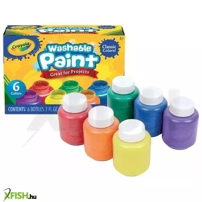 Crayola: Könnyen lemosható festék - 6 db-os