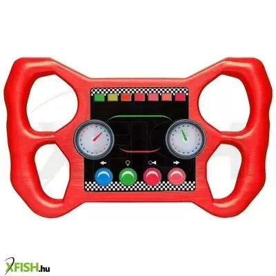 Műanyag versenykormány - piros