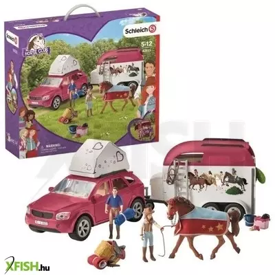 Schleich: Kaland autóval és lószállító utánfutóval 42535
