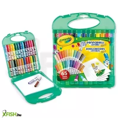 Crayola: Lemosható minifilctoll készlet tartóban