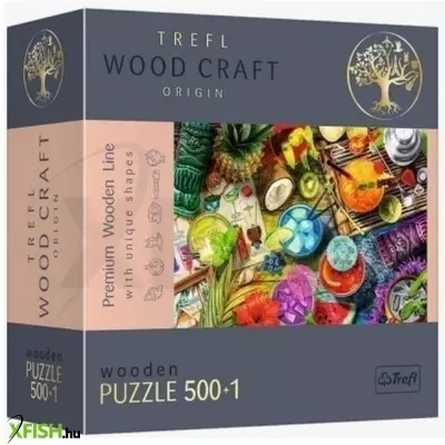 Trefl Puzzle Wood Craft: Színes koktélok – 500+1 darabos puzzle fából