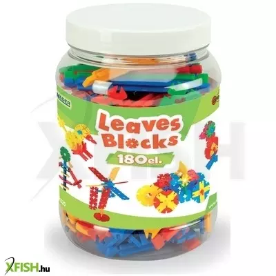 Wader: Műanyag építőelemek műanyag dobozban - 180 db-os