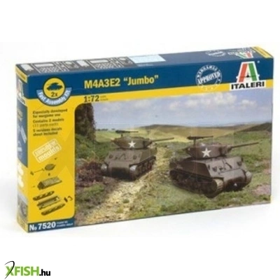 italeri: m4a3e2 jumbo tank makett, 1:72