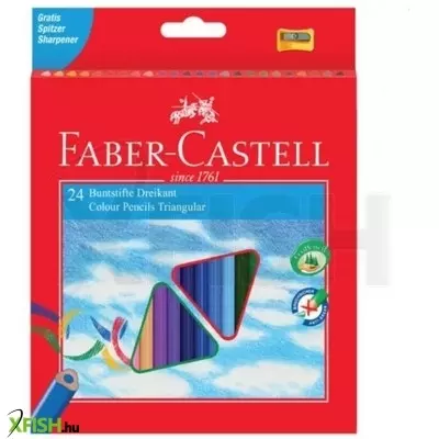 Faber-Castell: ECO háromszögletű színes ceruza készlet hegyezővel - 24 db-os
