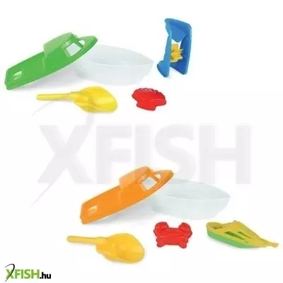 wader: homokozószett hajóval, 4 db-os szett - többféle