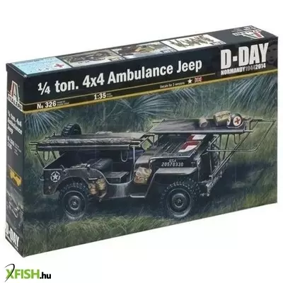 Italeri: 1/4 ton. 4x4 ambulance jeep makett, 1:35