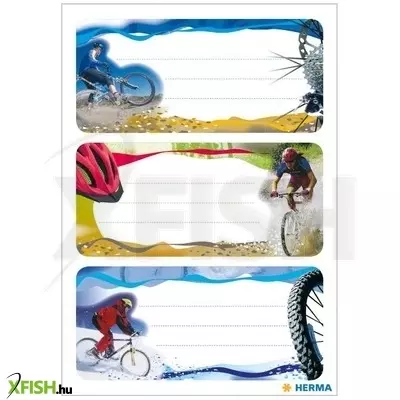 Herma: Mountainbike mintás füzetcímke