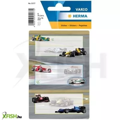 Herma: Versenyautós füzetcímke