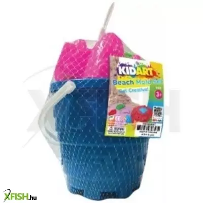 Kid Art: Tengerparti kinetikus homok szett 6 db formával és eszközökkel - többféle