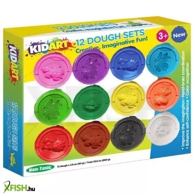Kid Art: Színes gyurma szett, 12 db-os