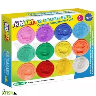 Kid Art: Pasztell színű gyurma szett, 12 db-os