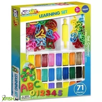 Kid Art: Szám- és betűtanuló gyurma készlet - 71 db-os