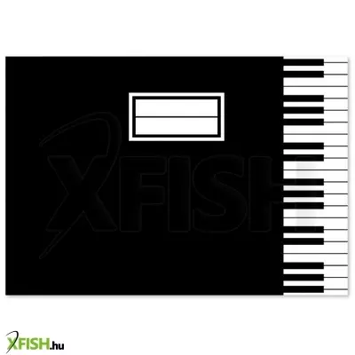 PD School: Zongora mintás, fekvő kottafüzet, 32 lapos