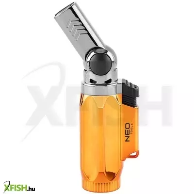 Neotools gázforrasztó, gázégő, állítható fej, 360 fokos, piezo, gázszabályzó szelep,3g gáztöltet, öngyújtógázzal tölthető