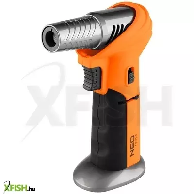 Neotools gázforrasztó, gázégő, 360 fokos használat, piezó, gázszabályzó szelep,10g gáztöltet, öngyújtógázzal tölthető