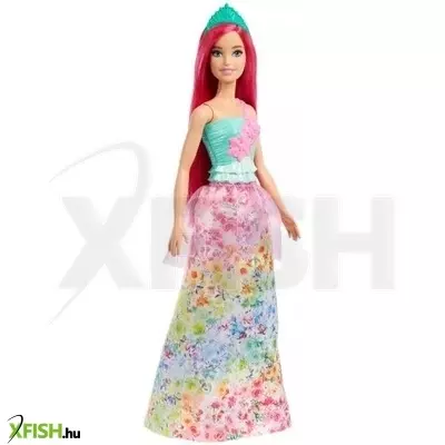 Barbie Dreamtopia: Rózsaszín hajú hercegnő baba különleges ruhában