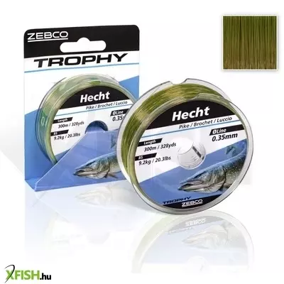 Zebco Trophy Csukázó monofil zsinór H: 300m 0,35mm 328yds 9,2kg / 20,3lbs zöld