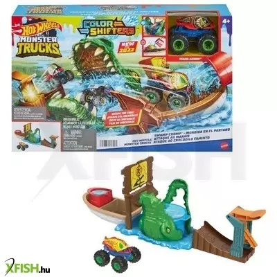 Hot Wheels: Monster Trucks mocsári kaland színváltó autóval