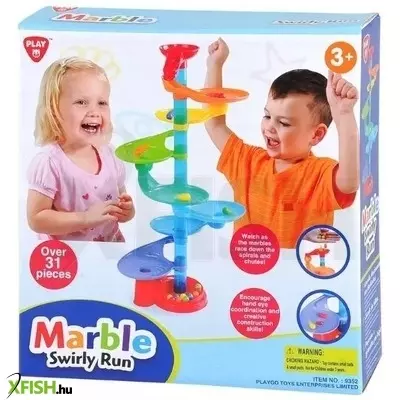 Playgo: Spirál golyópálya - 31 darabos