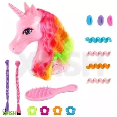 fésülhető unikornisfej - sörényformázó készlet