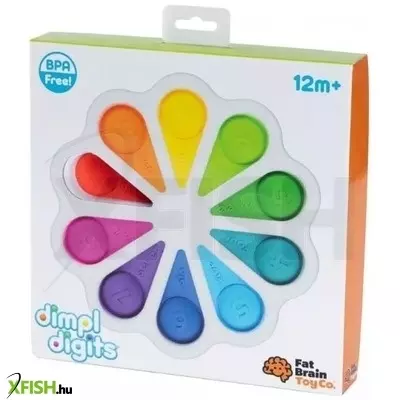 Fat Brain Toys: Nyomogatható szilikon virág számokkal