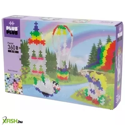 plus-plus: pasztell szivárvány hőlégballon