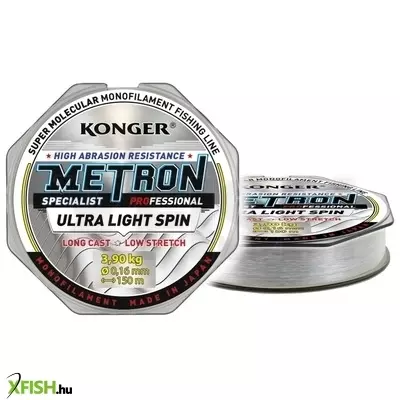 Konger Metron Specialist Ultra Light Spin Monofil Pergető Zsinór 150m 0,14mm 3,3Kg