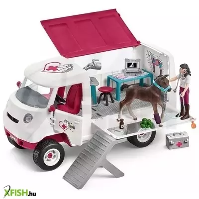Schleich Horse Club: Mobil állatkórház hannoveri csikóval 42439