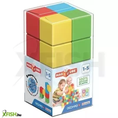 Geomag MagiCube Green Line: Mágneses építőkocka szett - 8 db