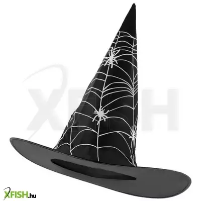 pókháló mintás boszorkánykalap