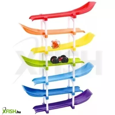 Playgo: Szivárvány torony autó- és golyócsúszka
