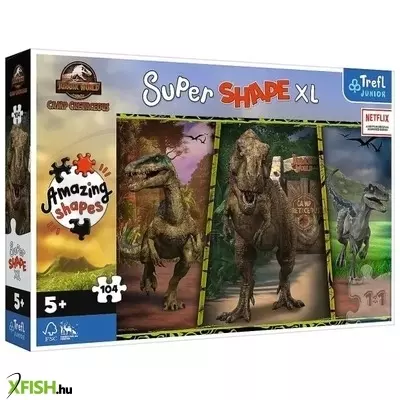 Trefl: Jurassic World - Színes dinók XL puzzle - 104 darabos