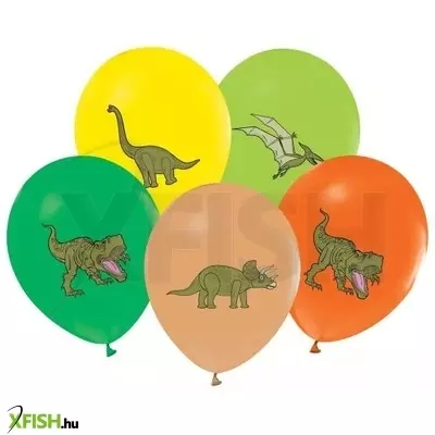 Színes dinók lufi csomag - 5 db
