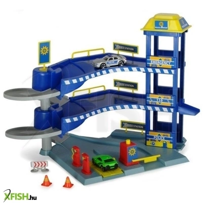 dickie: parkolóház játékszett - rendőrség - 41 cm