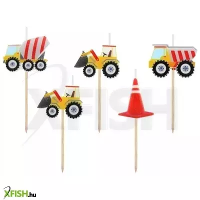 Munkagépek gyertya szett - 5 db-os