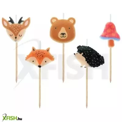 Erdei állatok gyertya szett - 5 db-os