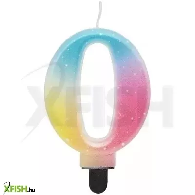 Beauty and Charm: Szivárvány színű pasztell számgyertya - 0