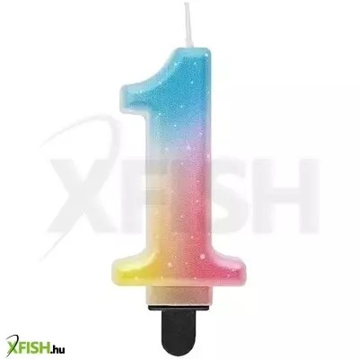 Beauty and Charm: Szivárvány színű pasztell számgyertya - 1