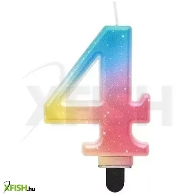 Beauty and Charm: Szivárvány színű pasztell számgyertya - 4